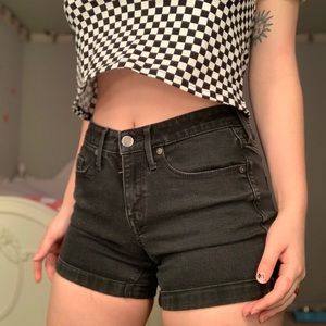 Black High Waisted Shorts